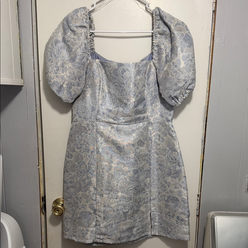 Altar'd State Blue and White Mini Dress